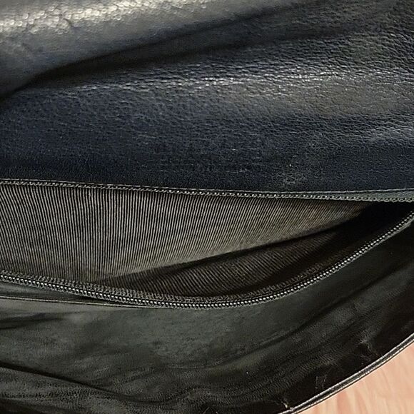  Bellido Black Leather Portfolio Embossed Carriage Emblem Vintage - Picture 6 of 7